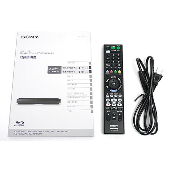 【中古】SONY ブルーレイディスクレコーダー BDZ-FBT3000 3TB 元箱ありの画像