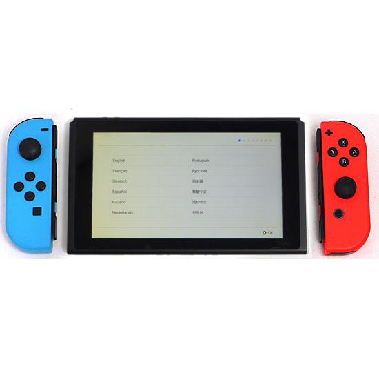 中古】任天堂 Nintendo Switch ネオンブルー/ネオンレッド 液晶画面