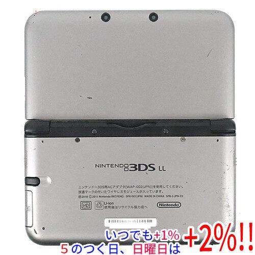 ニンテンドー3DS 【中古】任天堂 LL シルバーXブラック SPR-S-VKAA