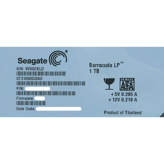SEAGATE製HDD ST31000520AS 1TB SATA300 5900_2