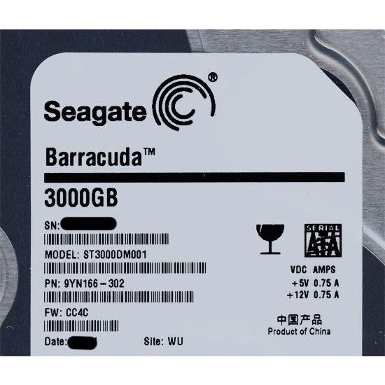 Seagate（シーゲイト） SEAGATE製HDD ST3000DM001 3TB SATA600 7200