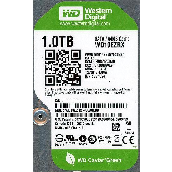 Western Digital製HDD WD10EZRX 1TB SATA600_1