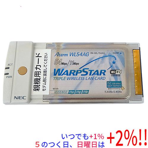 【中古】NEC製 親機装着対応トリプルワイヤレスLANカード PA-WL/54AG【いつでも+1％！5のつく日と日曜日は+2%！】　爆買 | NEC
