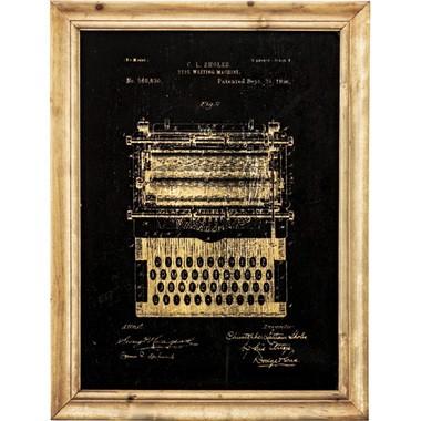 アートパネル Typewriter Art 124c タイプライター 平面図 図解 イラスト アンティーク ヴィンテージ 壁面装飾 ウォールデコ インテリア おしゃれ Art 124c Essence 通販 Yahoo ショッピング