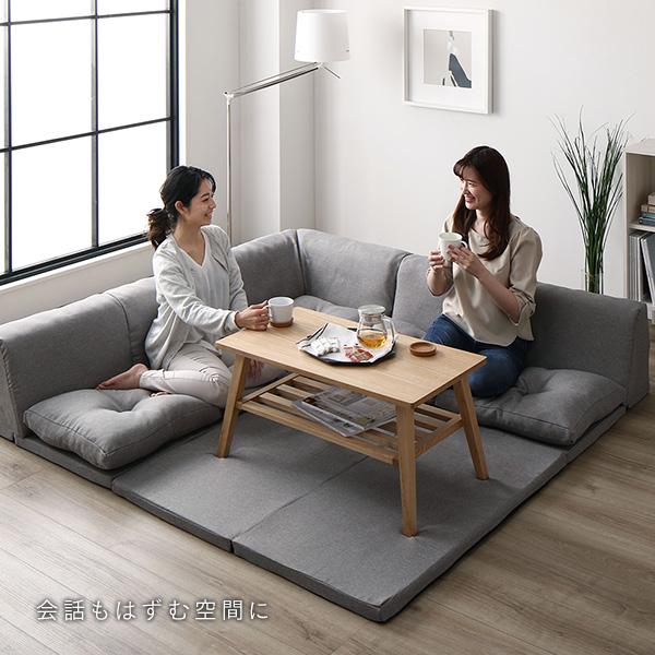 RASIK くつろぎフロアソファ 4cm厚マット付(ブルー/青/BL)麻風 RASIK くつろぎフロアソファ 4cm厚マット付(ブルー/青/BL)麻風