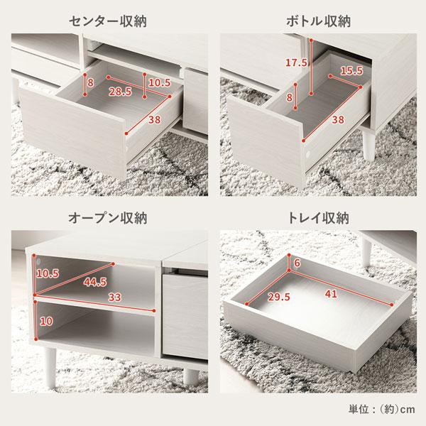 RASIK たっぷり収納 ドレッサーテーブル 幅95cm(ホワイト/白/WH RASIK たっぷり収納 ドレッサーテーブル 幅95cm(ホワイト/白/WH