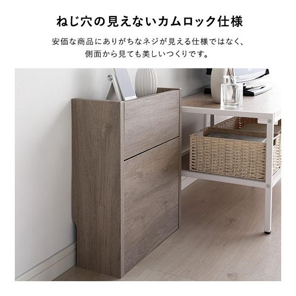 り　送料無料 テレビ台 180 ストーングレー  ホワイトケーブルボックス 異素材MIX ワイド テレビボード 『Stova ストーヴァ』/ 大型テレビにも