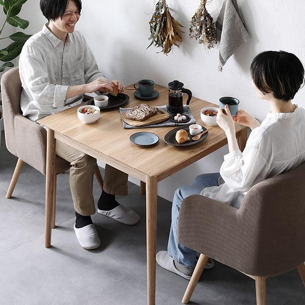 RASIK（ラシク） Duuce 天然木ダイニングテーブル 単品 80×80cm（NA