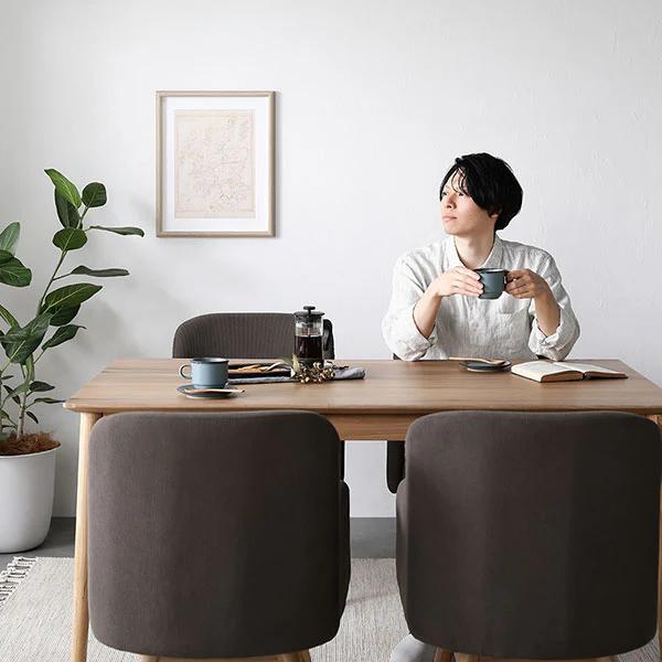RASIK（ラシク） Duuce 天然木ダイニング 5点セット（モカ/MOCHA/茶/BR