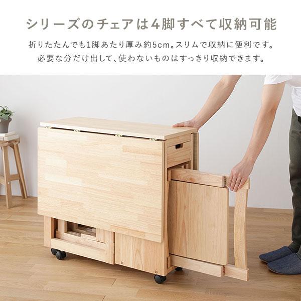 RASIK（ラシク） Goethe 折りたたみテーブル&チェア4脚（ブラウン/茶