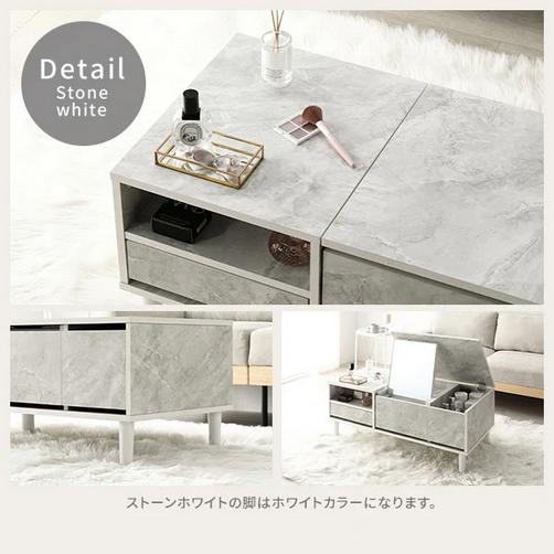 RASIK（ラシク） たっぷり収納ドレッサーテーブル 幅95cm（ストーン