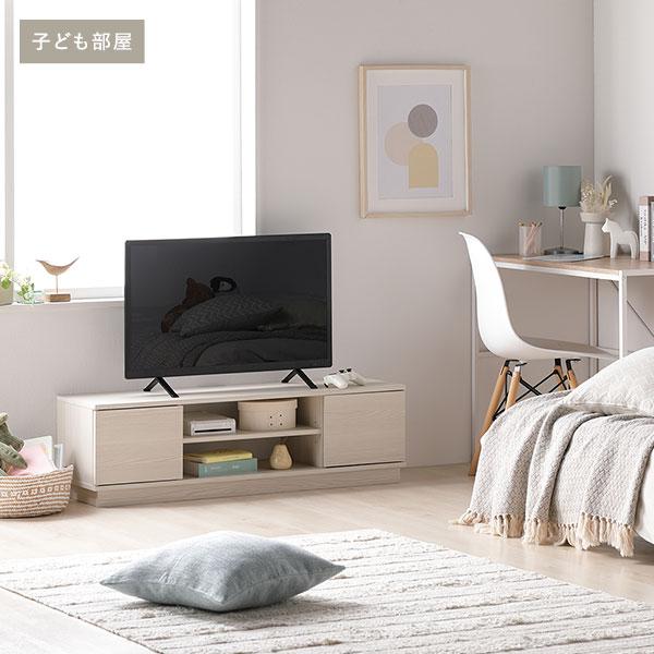 Velsta 扉付 テレビ台 幅110cm（ブラウン/茶/BR/木目調）耐荷重50kg
