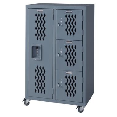 Lock スチールチェストl グレー Tpn 41gy 可動式チェスト 3段 サイドテーブル キャスター付 鍵付 開き扉 ロッカー 収納 インテリア 家具 おしゃれ Tpn 41gy Essence 通販 Yahoo ショッピング