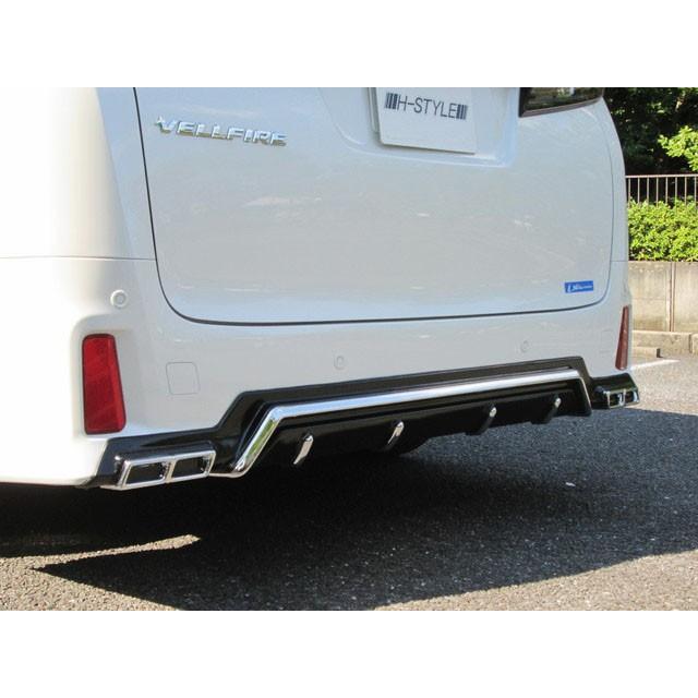 【送料無料】 30 ヴェルファイア　リアガーニッシュ [メッキ×塗装] エアログレード用 H-STYLE製 |  | 02