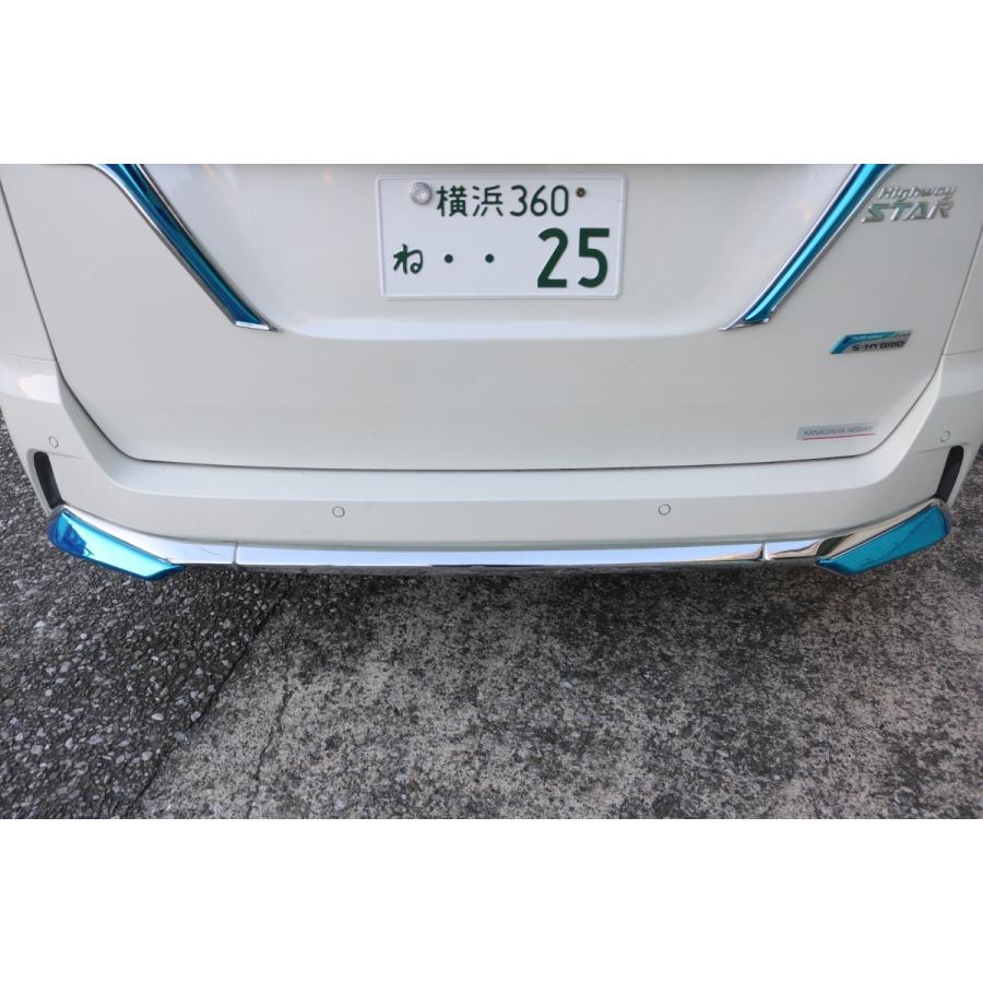送料込み】 C27 セレナ ハイウェイスター用 リアガーニッシュ [メッキ