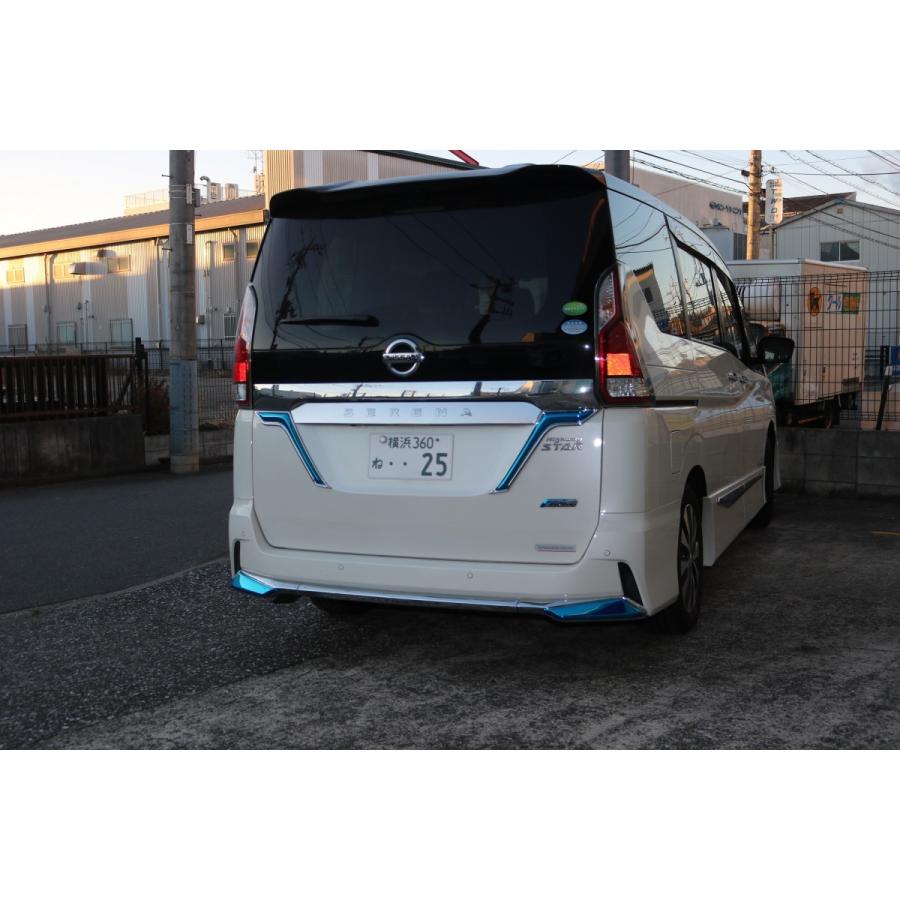 送料込み】 C27 セレナ ハイウェイスター用 リアガーニッシュ [メッキ