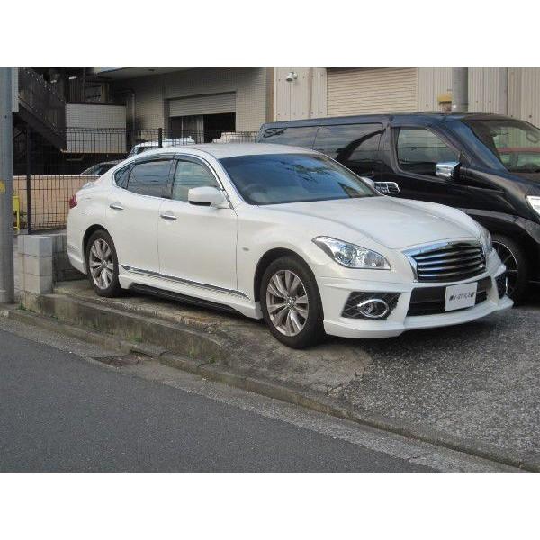 【メッキ&送料込み】 Y51 フーガ 前期 フロントグリル [ガンメタまたはブラック×メッキ] H-STYLE製 |  | 02