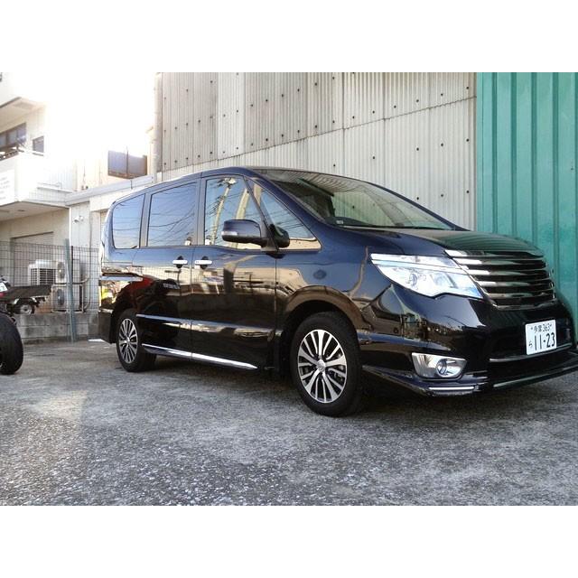 【送料込み】 セレナ C26 前後期共用 ハイウェイスター サイドガーニッシュ [クロームメッキ] H-STYLE SERENA |  | 01