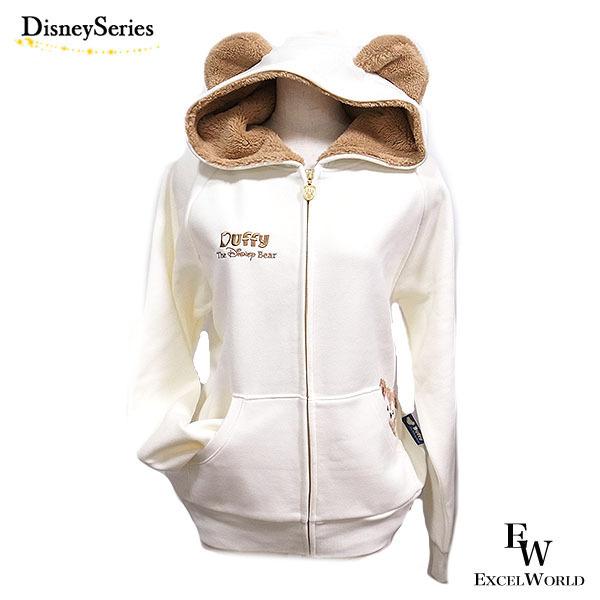 ダッフィー パーカー ホワイト Lサイズ あったかウィンターアイテム ダッフィーグッズ 東京ディズニーシー限定 プレゼントにも