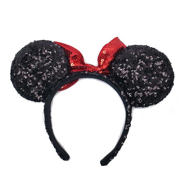 ミニー カチューシャ スパンコール ブラック レッドリボン ディズニー リゾート限定 ミッキーのお友達エクセルワールド プレゼントにも ディズニーグッズ エクセルワールド 通販 Yahoo ショッピング