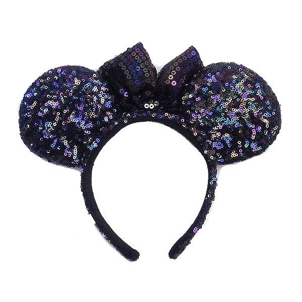 Disney ミニー カチューシャ ブラック パープル スパンコール Disney ミニー カチューシャ ブラック パープル スパンコール