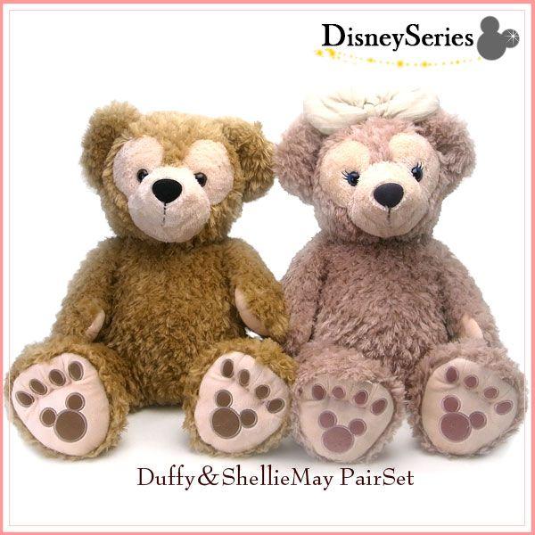 DUFFY ダッフィー＆シェリーメイ ぬいぐるみ Mサイズ ペアセット 東京ディズニーシー限定 セット販売 エクセルワールド プレゼントにも｜excelworld