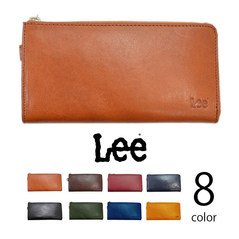 Lee リー 高級イタリアンレザー 長財布 L字ファスナーリアルレザー イエロー Lee リー 高級イタリアンレザー 長財布 L字ファスナーリアル