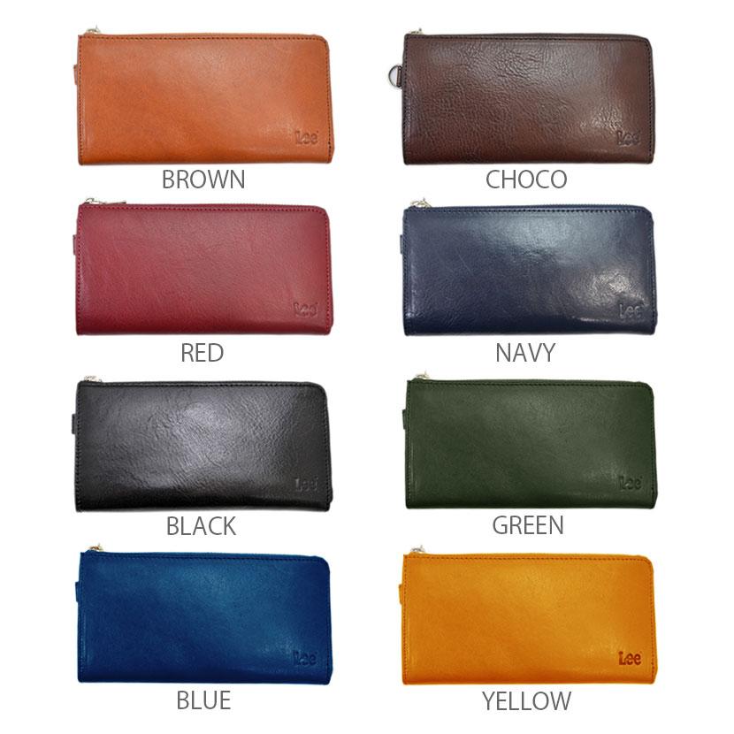 Lee リー 高級イタリアンレザー 長財布 L字ファスナーリアルレザー イエロー Lee リー 高級イタリアンレザー 長財布 L字ファスナーリアル