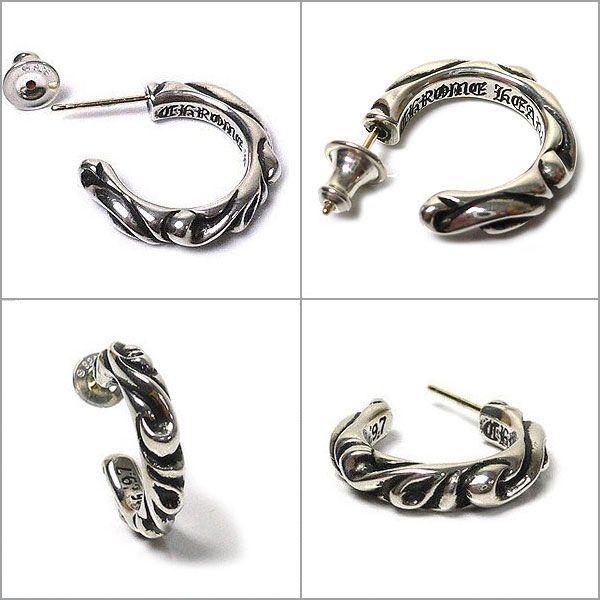 CHROME HEARTS クロムハーツ ピアス フープ スクロール メンズ CHROME HEARTS クロムハーツ ピアス フープ スクロール メンズ
