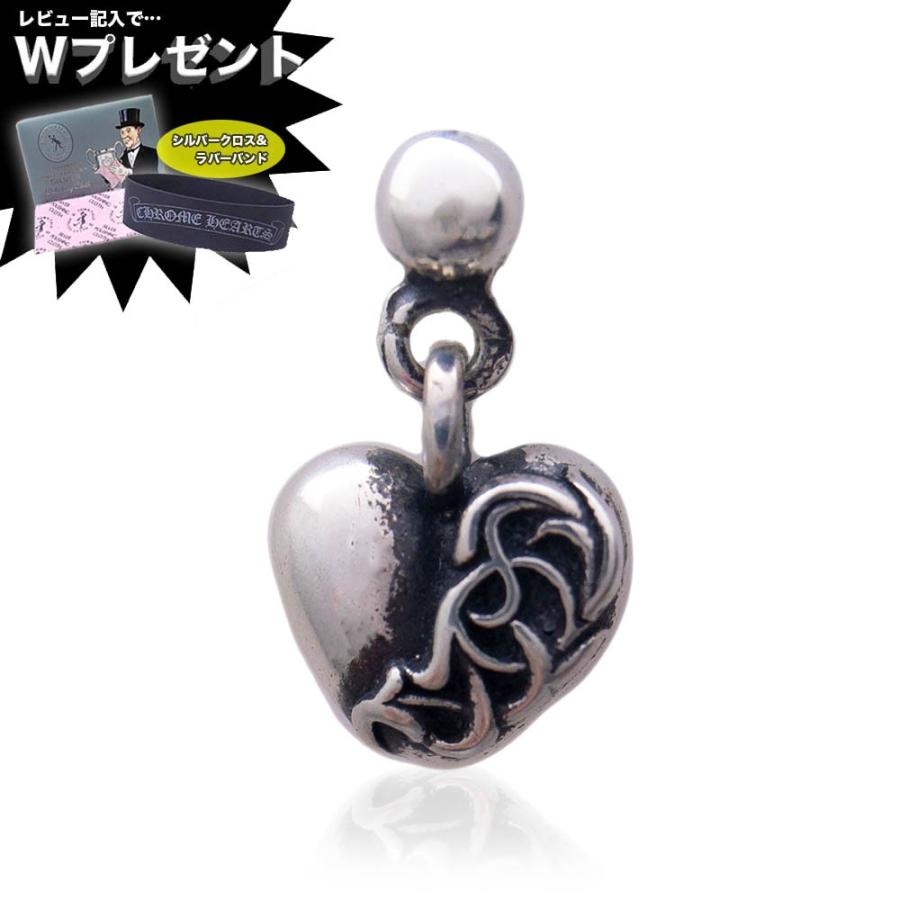 CHROME HEARTS クロムハーツ ピアス ドロップ ハート メンズ CHROME HEARTS クロムハーツ ピアス ドロップ ハート メンズ