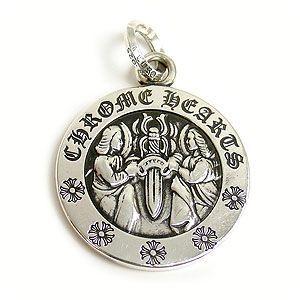 クロムハーツ ネックレス CHROME HEARTS エンジェルメダリオン ペンダント メンズ ブランド プレゼントにも
