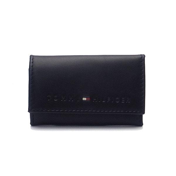 トミーヒルフィガー キーケース メンズ TOMMY HILFIGER 31TL17X005 専用ボックス付き レザー ブラック｜excelworld