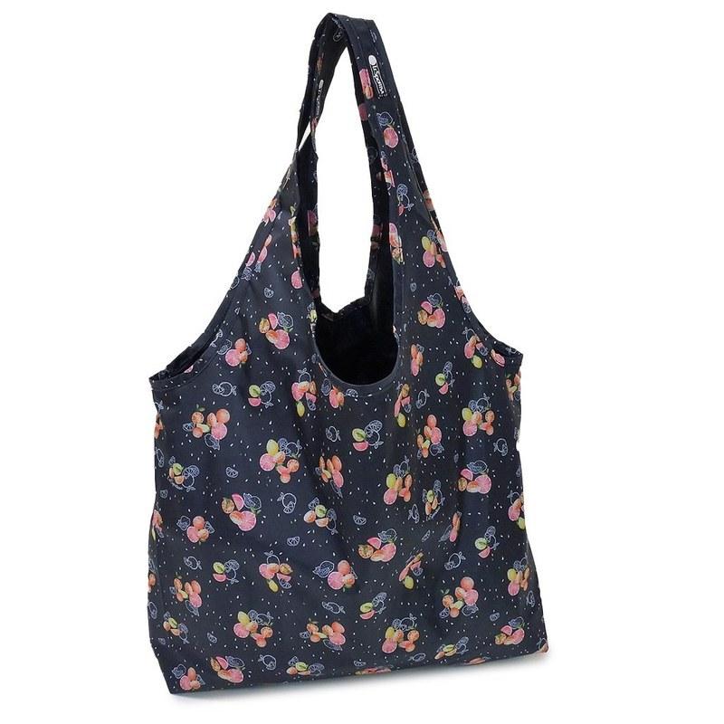 レスポートサック LeSportsac トートバッグ エコバッグ MARKET TOTE 3663 レディース E414 CITRUS OUTING ブラックマルチ レスポートサック｜excelworld｜02