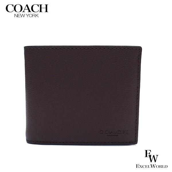 最新の激安 コーチ 財布 アウトレット メンズ 二つ折り財布 コンパクト Id F Mah Coach スポーツ カーフ マホガニー mah エクセルワールド 通販 Yahoo ショッピング 楽天 Off Field Com
