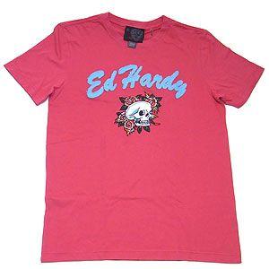 EDHARDY エドハーディー メンズ ラブキルススローリー＆ローズ Tシャツ 82351 レッド エクセルワールド ブランド プレゼントにも｜excelworld