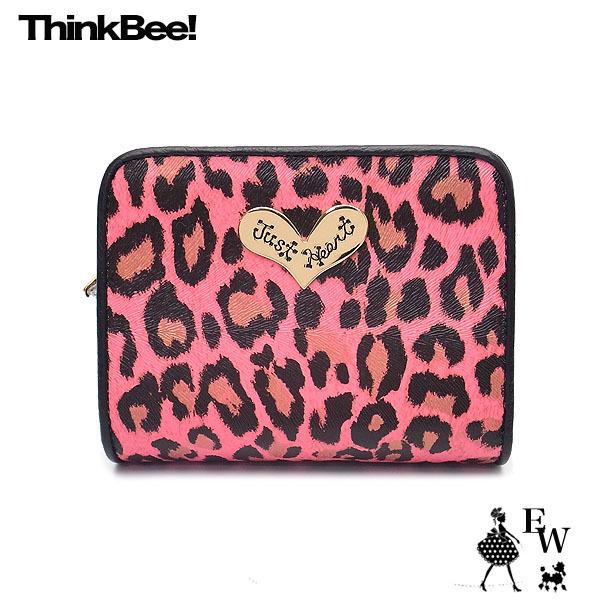 シンクビー 財布 かわいい Think Bee ブランド 二つ折り財布 A 本革 レザー かわいい Think ピンク