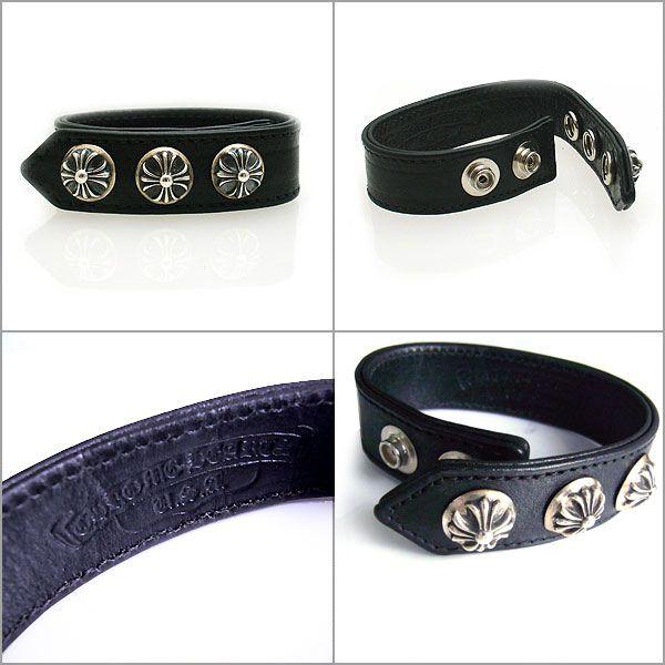 CHROME HEARTS クロムハーツ ブレスレット 3ボタン2スナップ CH CHROME HEARTS クロムハーツ ブレスレット 3ボタン2スナップ CH