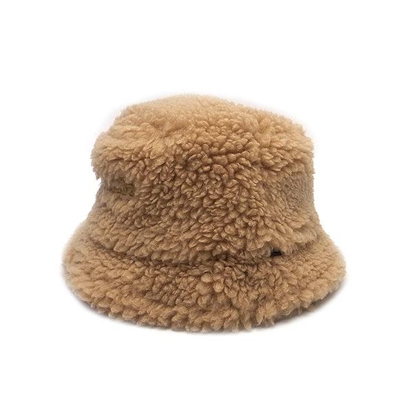 お値下げ！新品タグ付 COACH もこもこシェルパ バケット ハット キャメル 新品タグ付 COACH もこもこシェルパ バケット ハット キャメル