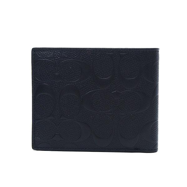 COACH コーチ 財布 アウトレット メンズ 二つ折り財布 CR957 BLK