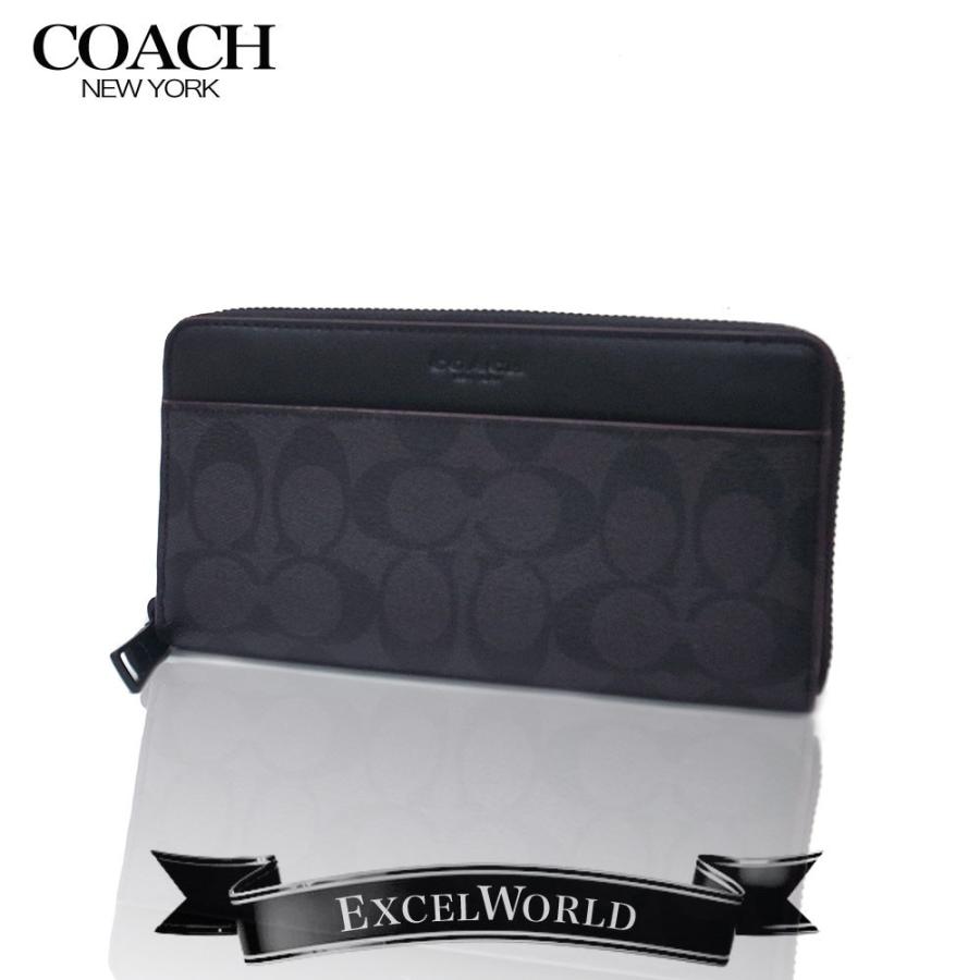 COACH コーチ メンズ 財布 アウトレット 長財布 ラウンドファスナー  