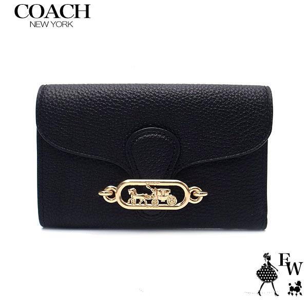 早割クーポン コーチ Coach 財布 アウトレット 三つ折り財布 F099 Imblk レーザー コーチロゴ ブラック 目玉商品 Gestion Etechnologies Shop