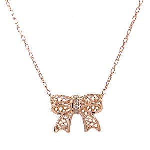 k10 PGネックレス ダイヤモンド K10 PG ネックレス ダイヤモンド 0 02ct Romantic Princess