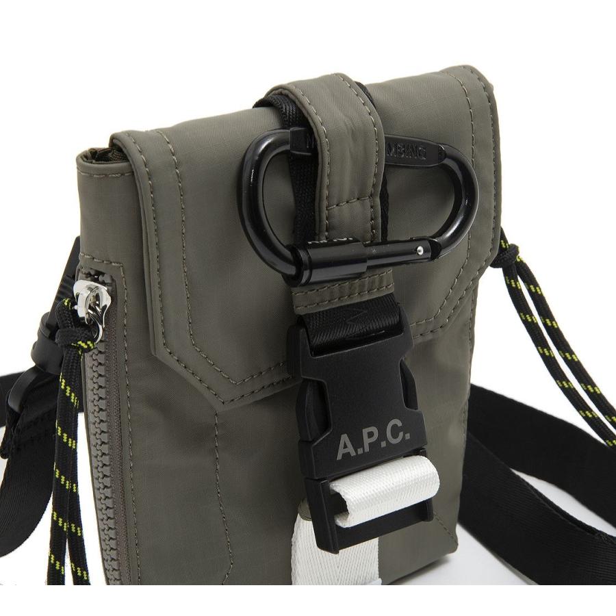 アーペーセー バッグ APC TRECK CROSSBODY POUCH ショルダーバッグ カーキ  メンズ レディース ブランド 誕生日 ギフト プレゼントにも｜excelworld｜02