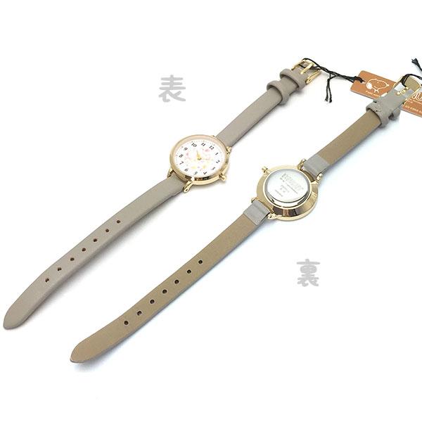 スヌーピー PEANUTS 時計 PNT033 レディース 腕時計 PNT033-1 水彩イラストウォッチ グレー 水彩タッチがかわいいス  誕生日 ギフト プレゼントにも｜excelworld｜02