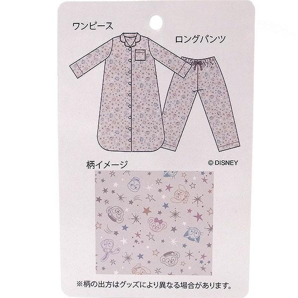 ダッフィー＆フレンズ パジャマ ワンピースセット きんちゃく付き L