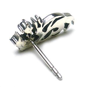 WOLFMAN B R S ウルフマン ピアス パルメットウルフ スタッドW／ブルーダイヤ WO-E-18 アクセサリー ブランド