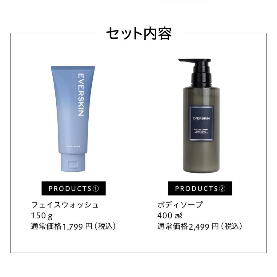EVERSKIN (クーポン配布中) ボディソープ＆酵素洗顔セット ボディー