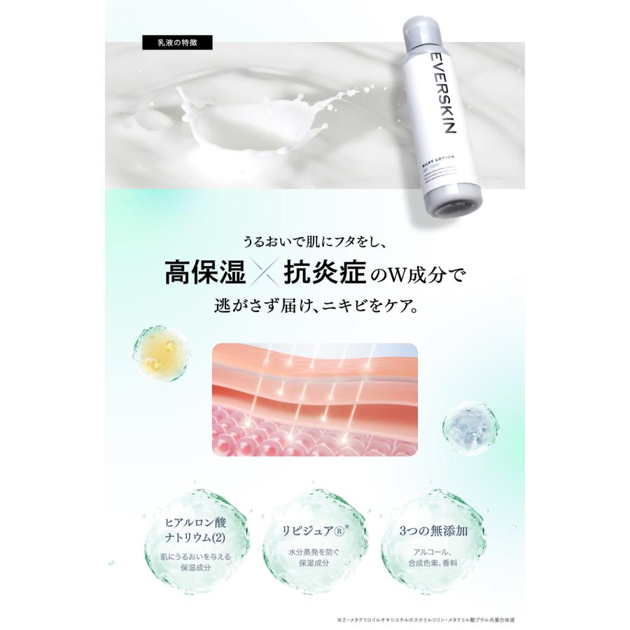 EVERSKIN (GWセール開催中) 化粧水 肌荒れ ニキビ 乳液 セット EVERSKIN (GWセール開催中) 化粧水 肌荒れ ニキビ 乳液 セット