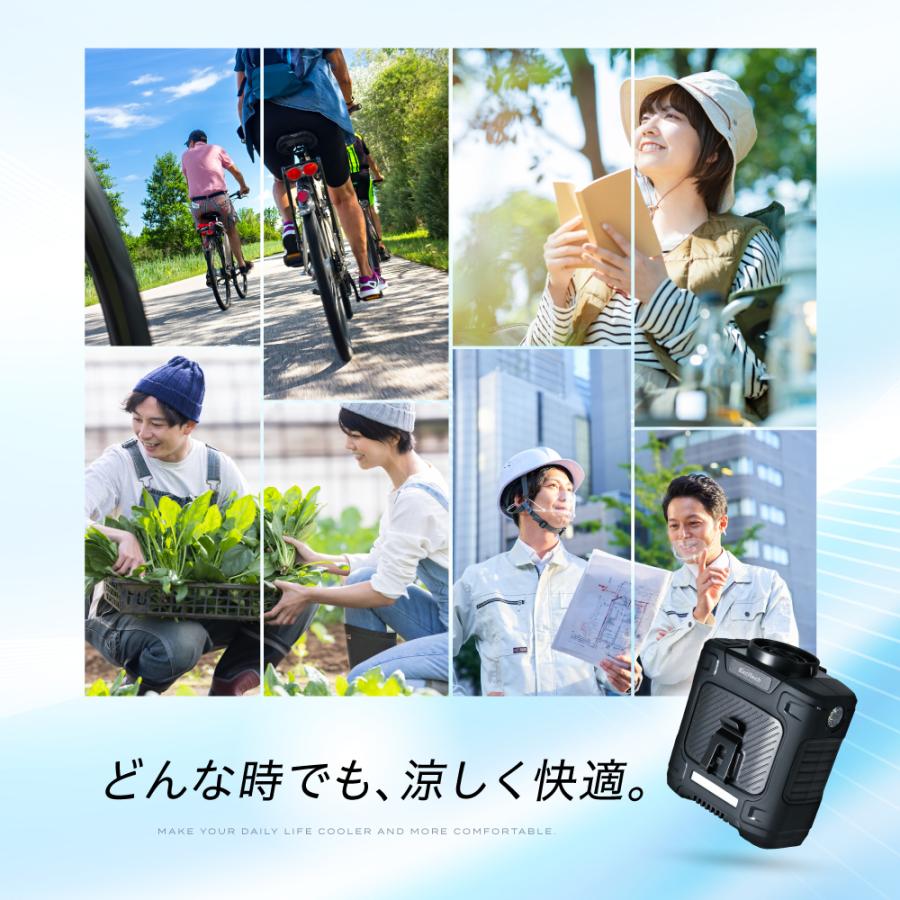 EXCITECH TVで紹介 (夏早割クーポン配布中) 腰掛け扇風機 ベルトファン