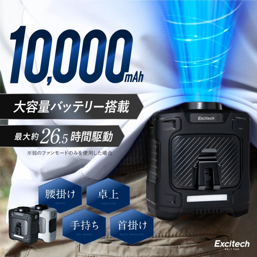 EXCITECH TVで紹介 (夏早割クーポン配布中) 腰掛け扇風機 ベルトファン